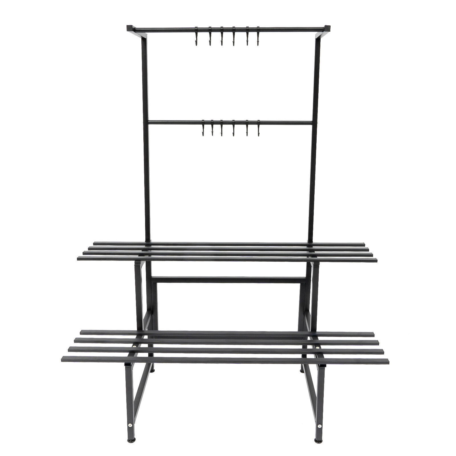 2 Shelves Plant Stand Carbon Steel Plant Holder Flower Pot Potted Holder Rack