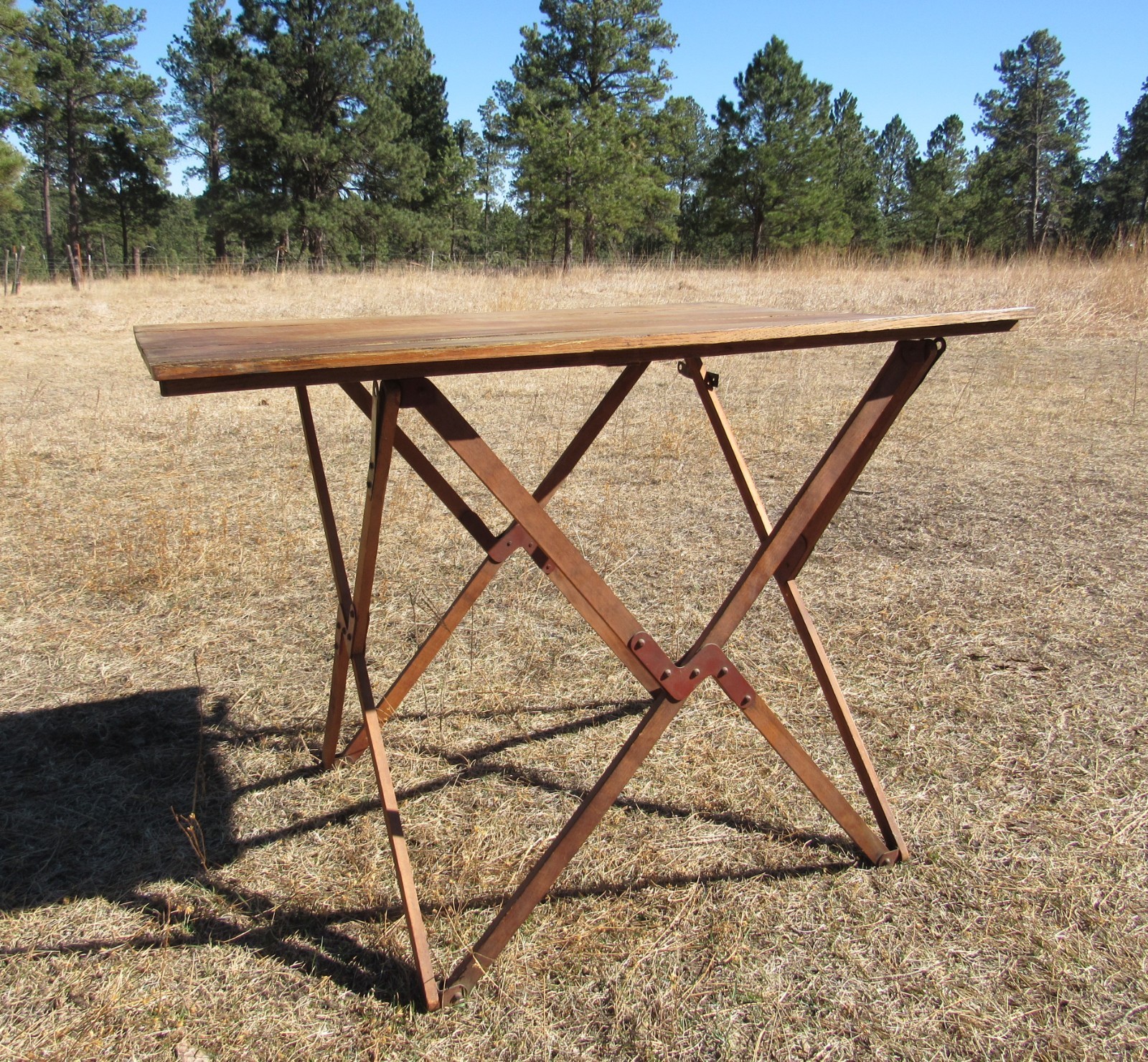 Civil War Original Officers Campaign Folding Mess Table 1860s