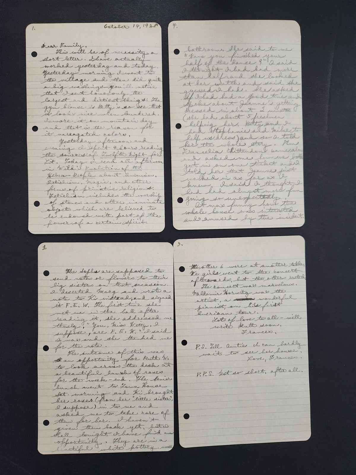 1920s antique LETTER LOT mineola ny FRANCES WHITTY from MOUNT HOLYOKE COLLEGE