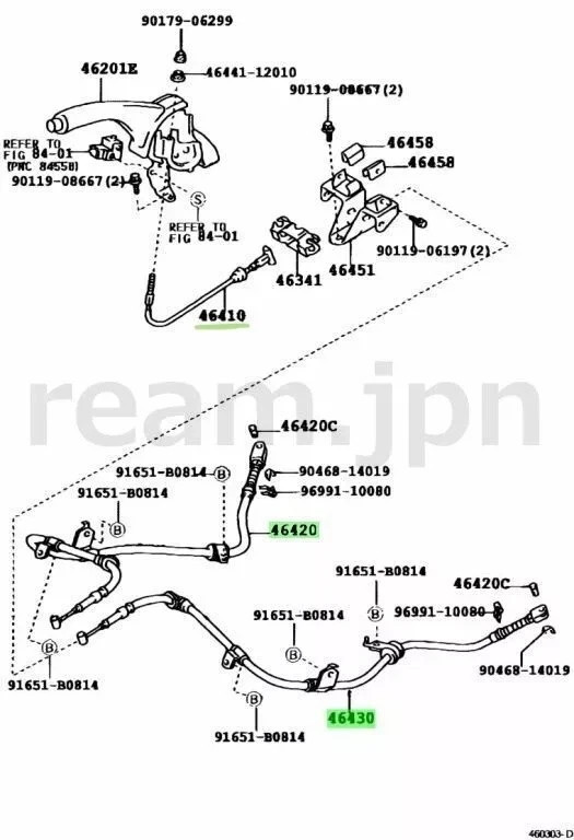 TOYOTA Genuine 1991/12～ MR2 SW20 SW21 Parking Brake & Handbrake Cable 3 Set New