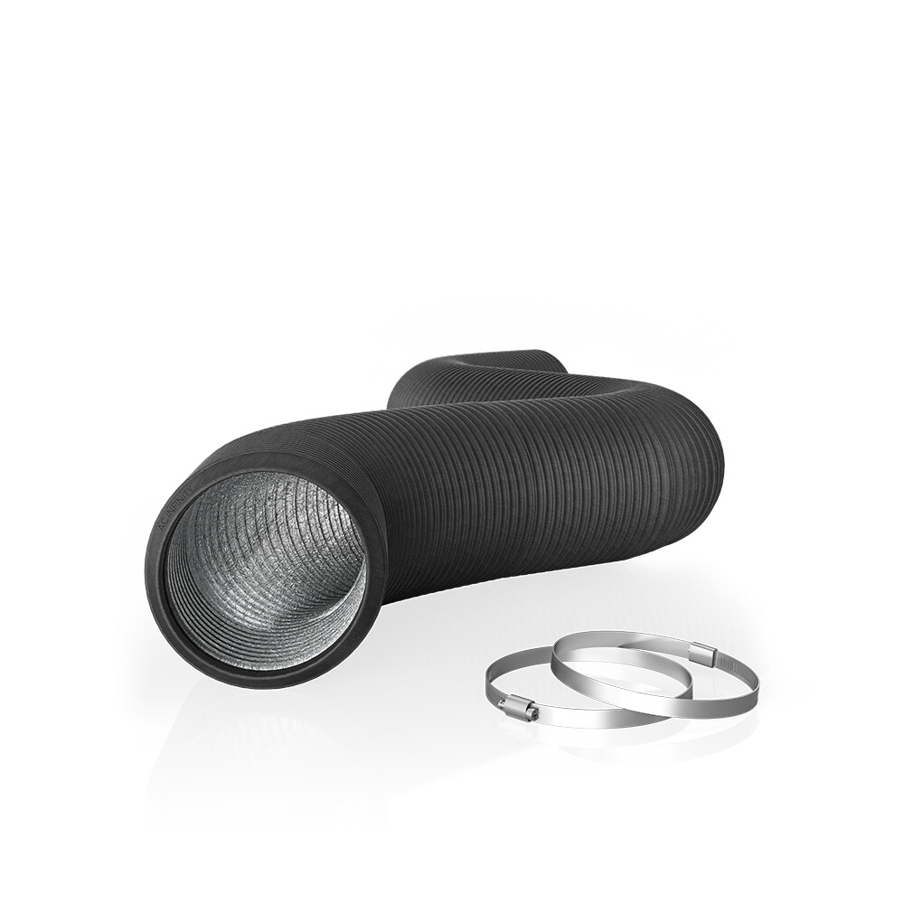 Flexible 4-Inch Four-Layer Aluminium Ducting, 8-Feet Long, Ventilation Exhaust