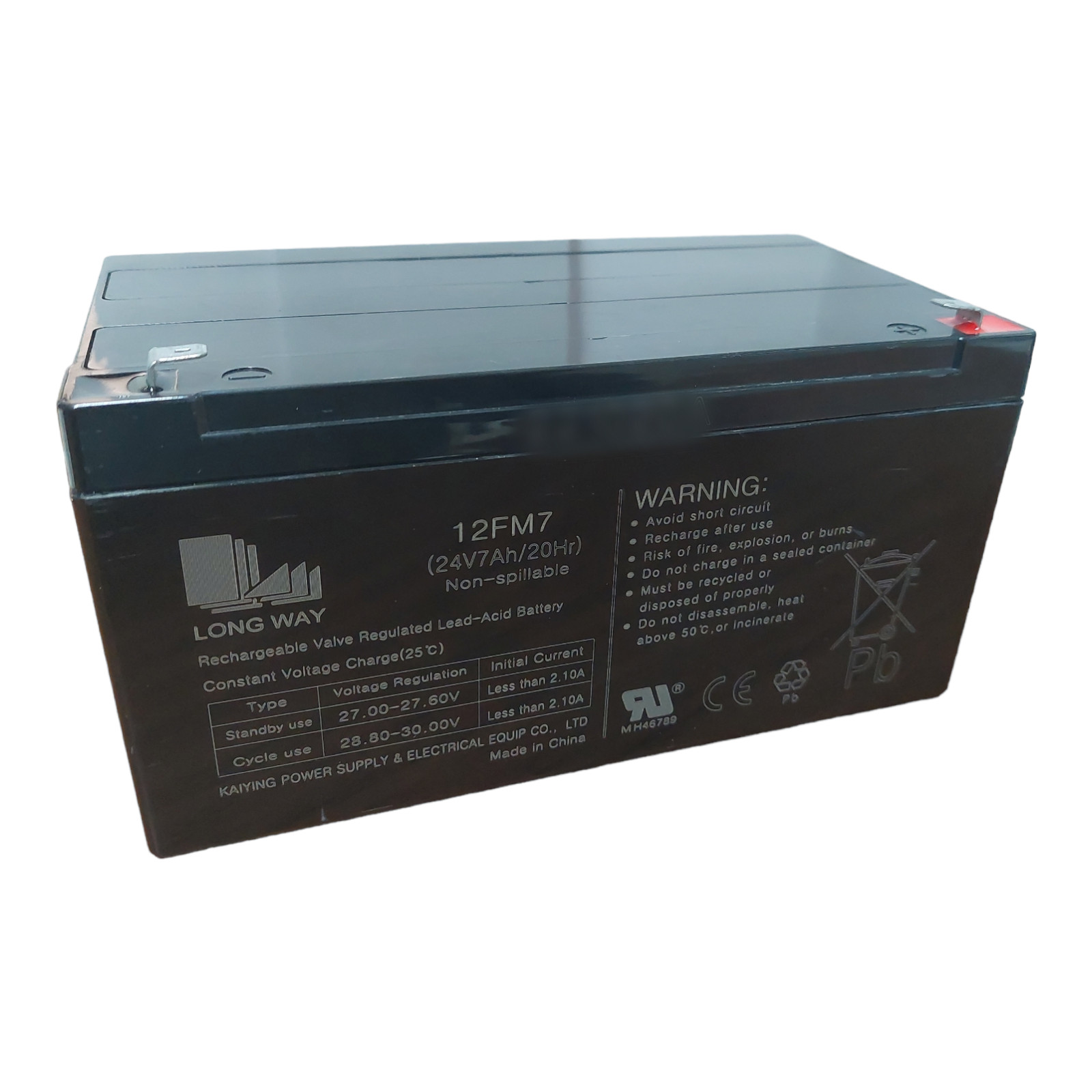 LONGWAY Rechargeable LeadAcid Battery 24V7AH20HR 12FM7 XMX613KIDSCAR Replacement