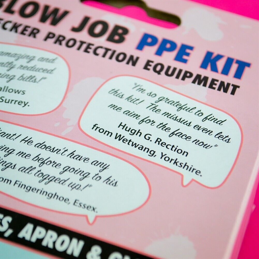 THE BLOW JOB PPE KIT - NO MORE MESS! ~ Funny Adult Gag Joke Adult Pecker Gift