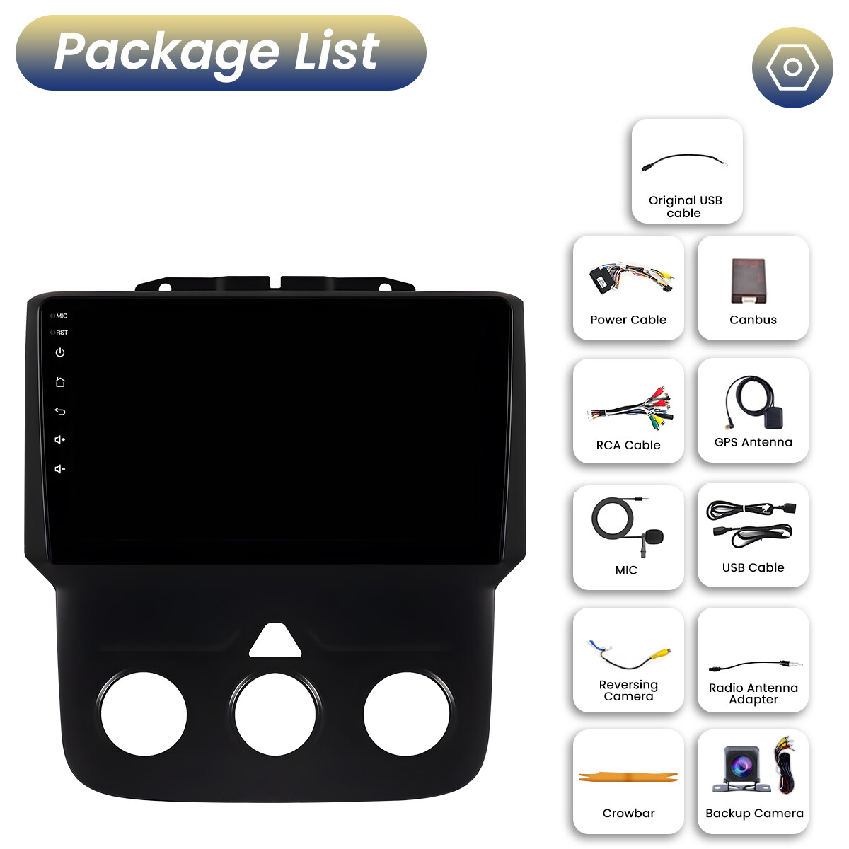 64G For 2014-2018 Dodge Ram 1500 2500 3500 Android Car Stereo GPS Radio Carplay