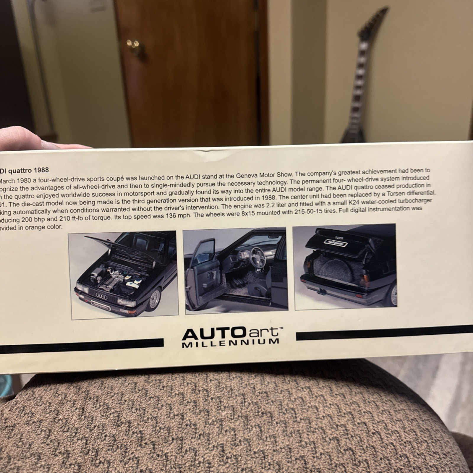 Autoart Millennium 1988 Audi Quattro 1/18 Black