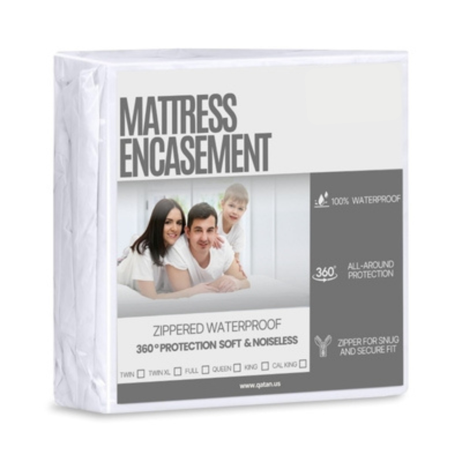 Zippered Mattress Encasement Waterproof Bed Bug Mattress Protector Cover Pad