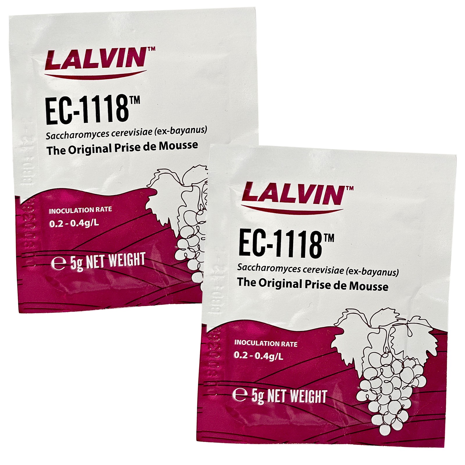 Lalvin EC-1118 Yeast by Lallemand Inc - PACK OF 2