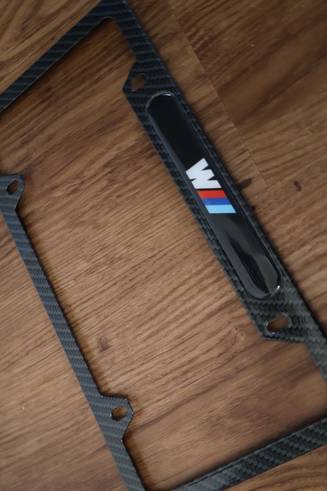 BMW M Carbon Fiber-Style License Plate Frames (Set of 2) – Hardware Included