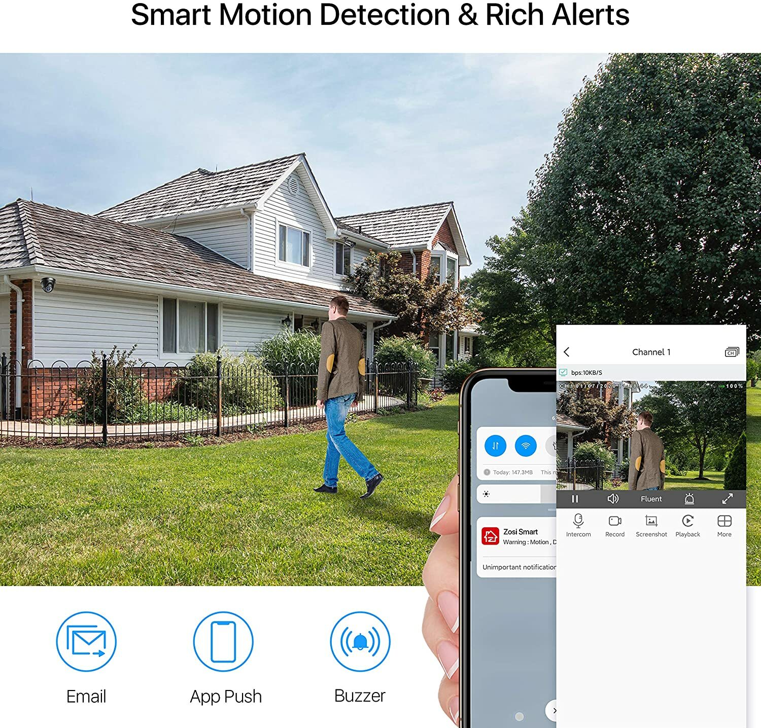 ZOSI 16CH 1080P Home Security Camera System 12 Cameras with 2TB HDD Night Vision