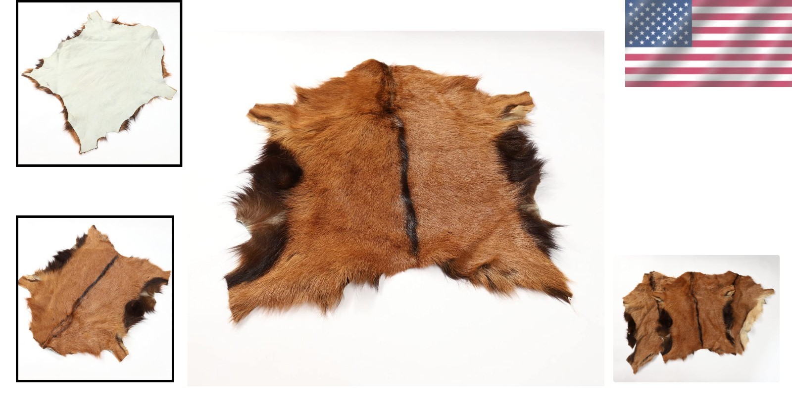 Quality 16x16 Sheepskin Antelope Fur Pelt - Perfect for Plush Crafts & Decor
