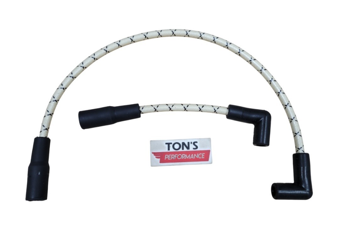 Harley Davidson Big Twin 99-17 FXD Dyna Softail Spark Plug Wires White Black