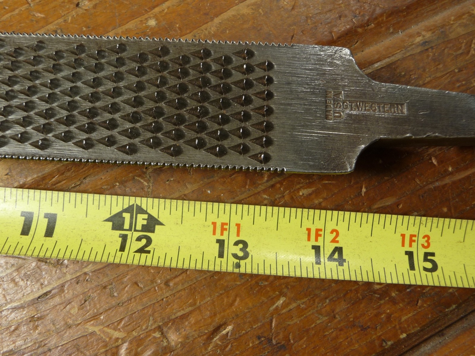 Vintage Large Rasp File 14" Half Round WESTERN USA Woodworking Hand Tool