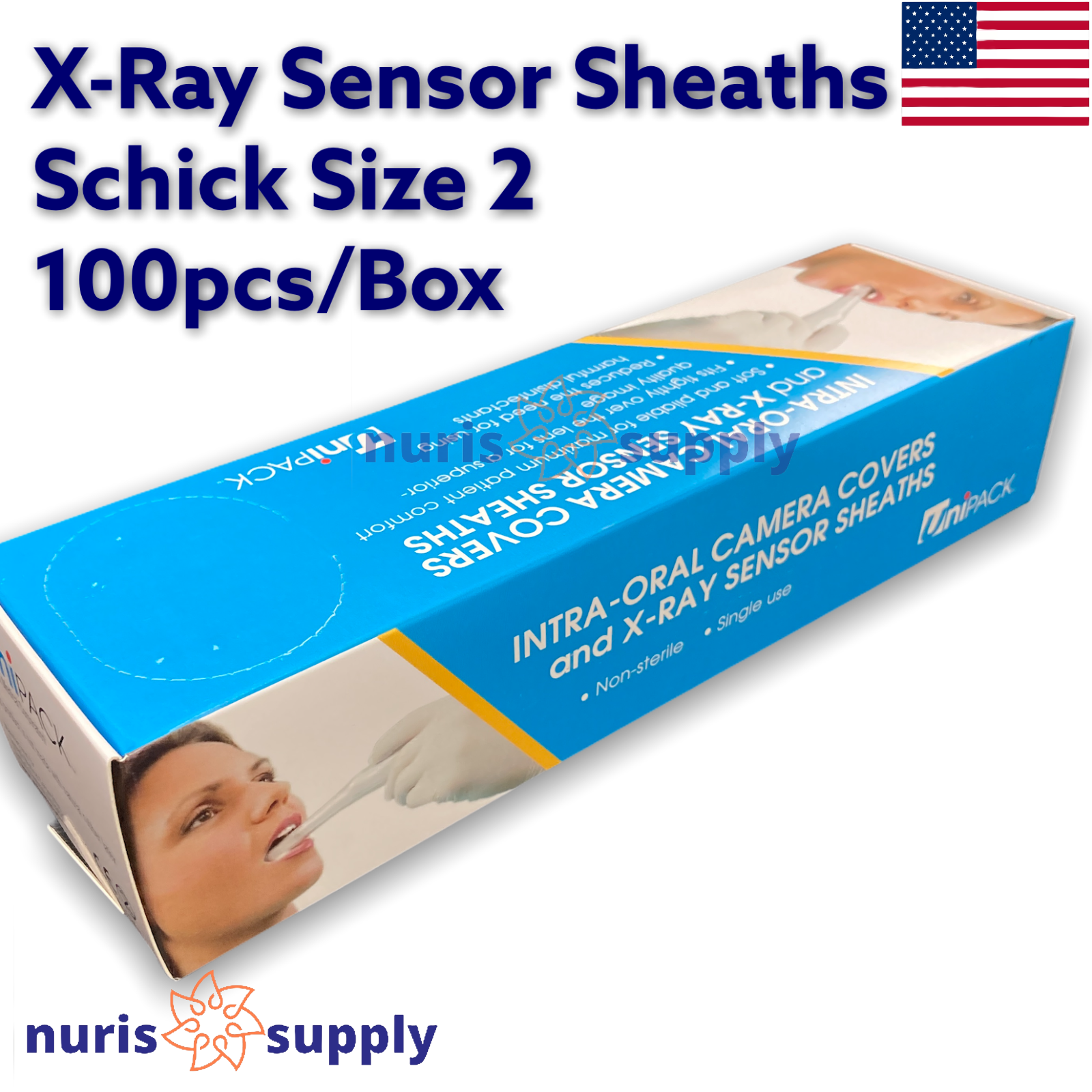 Digital X-ray Sensor Sheath Schick Size 2 Latex-Free 100pcs/Box