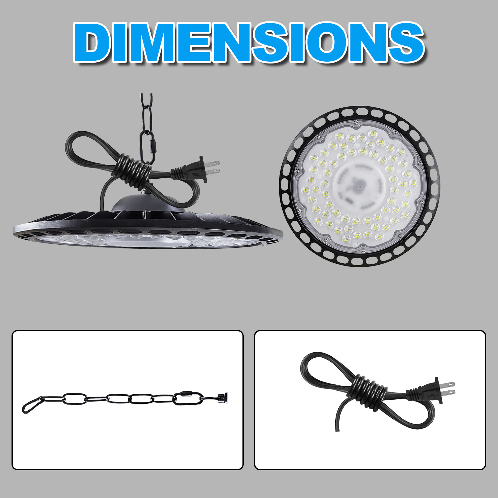 10 Pack 500W UFO LED High Bay Light Shop Industrial Commercial Factory Warehouse