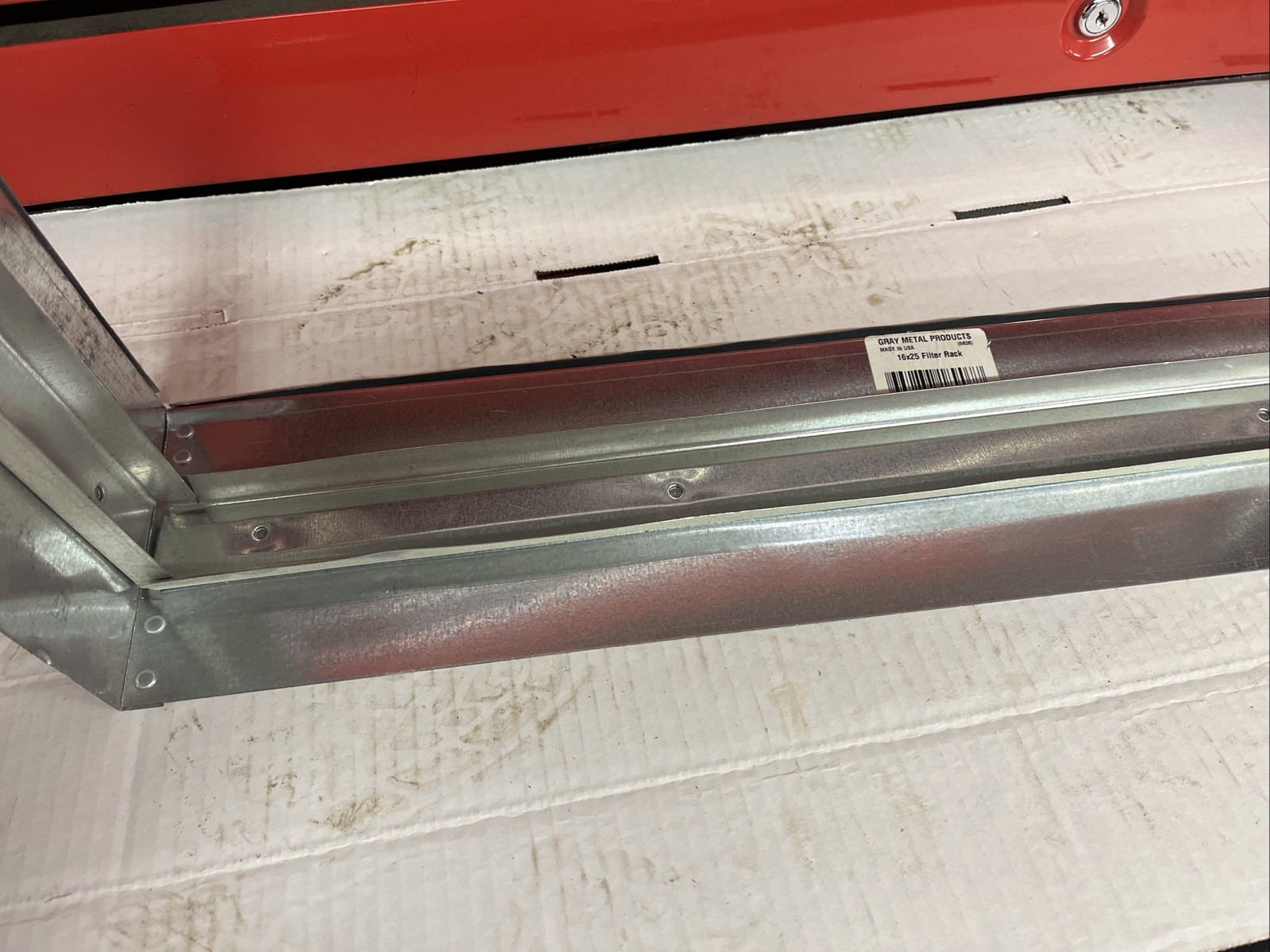 GRAY Manufacturing Duct Filter Rack 16x25"x1"