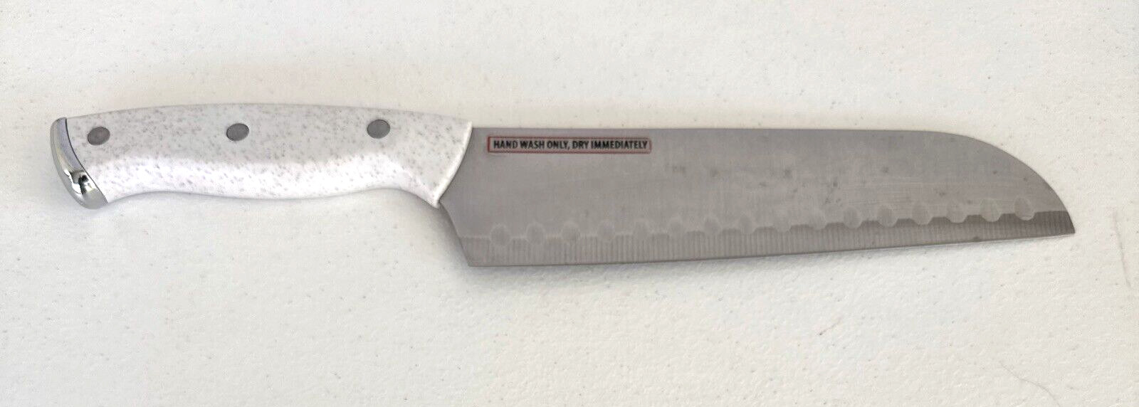 VTG Farberware 23F958 White Chef's Knife Stainless Steel 7 1/4” Blade 12 1/4" L