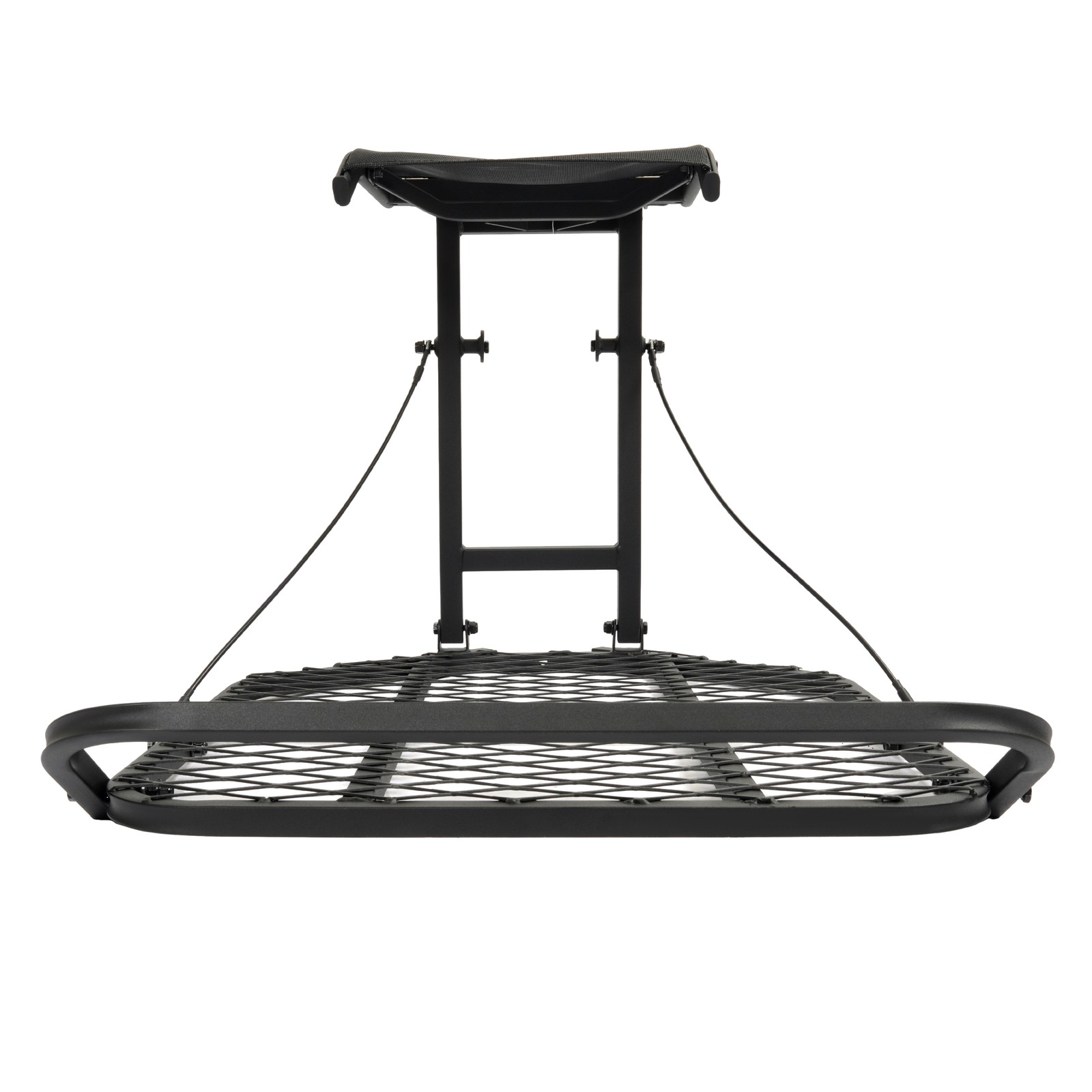 Lightweight Steel Hang-On Tree Stand Platform 26x32" W/ Flip-Back Seat 300LBS