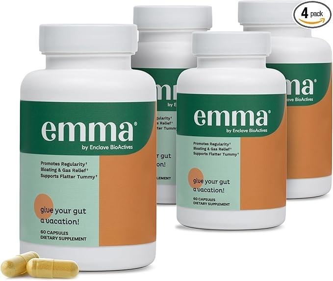 Emma Gut Health Doctors Endorsed Supplement 60 Capsules -Relief from Gas