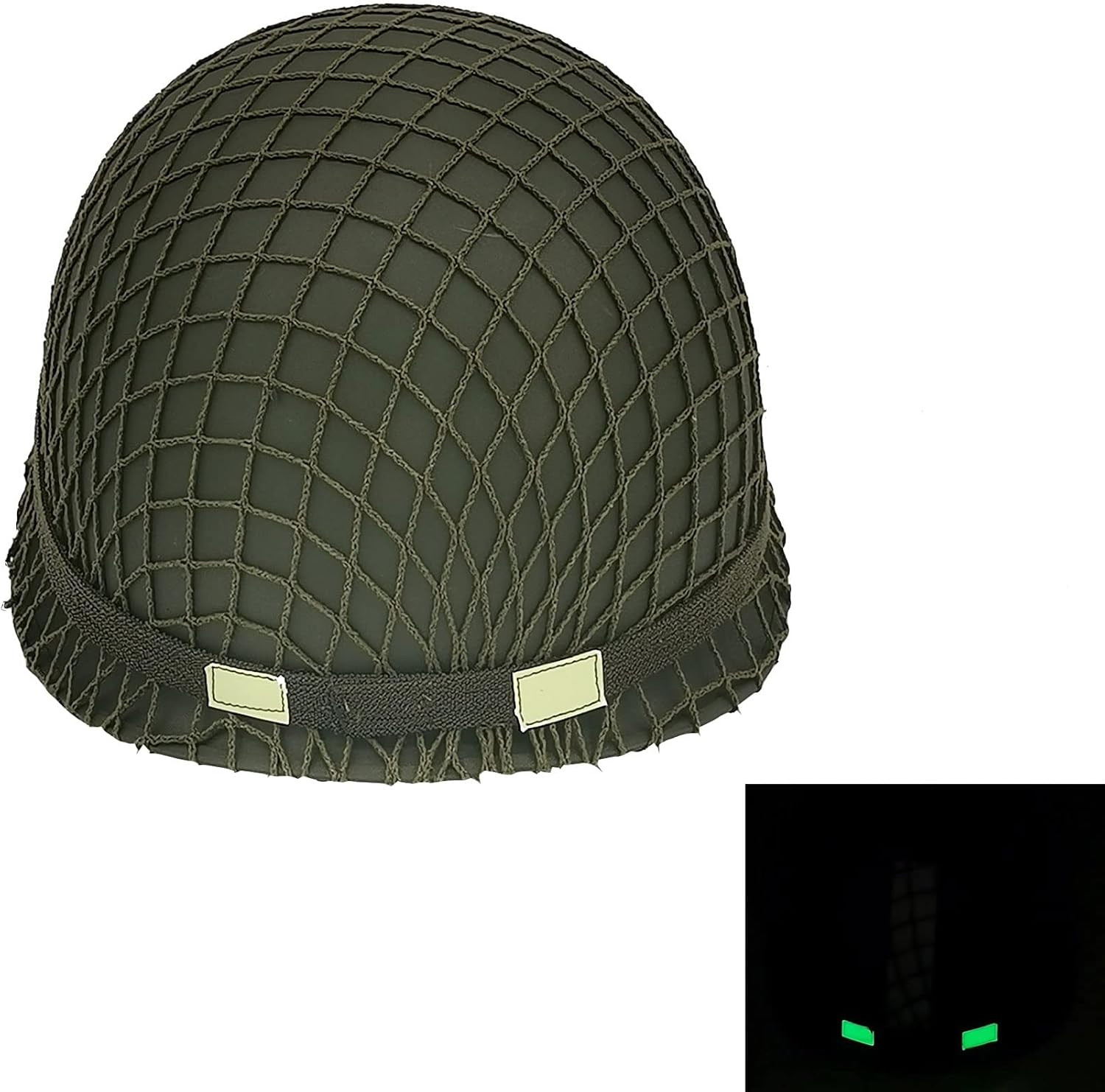 WWII US Army M1 Helmet, WW2 Gear, WW2 Helmet Metal Steel Shell Replica with Net/