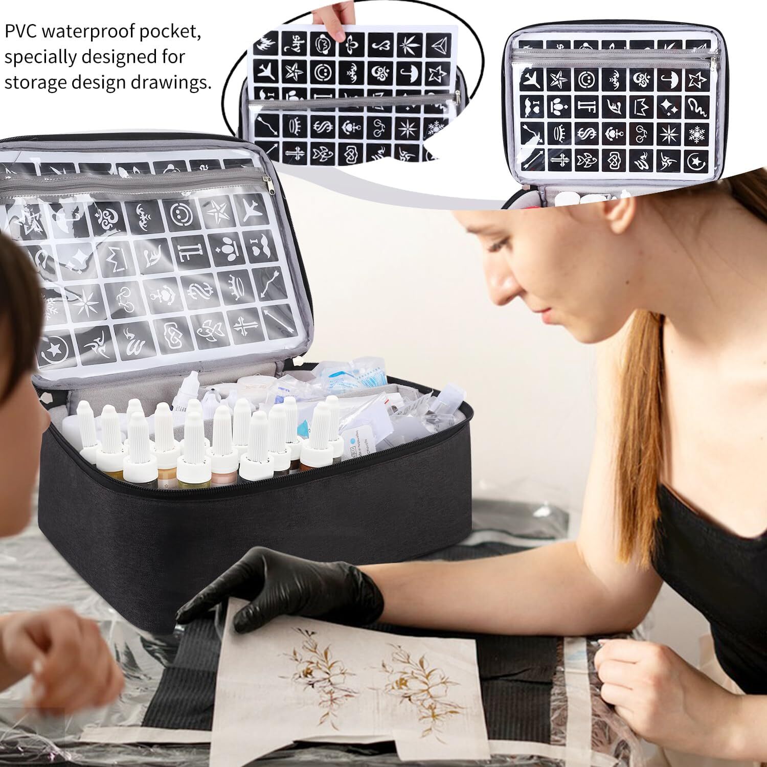 Tattoo Carrying Case Tattoo Supplies Organizer Tattoo Kit Box Case Tattoo Equipm