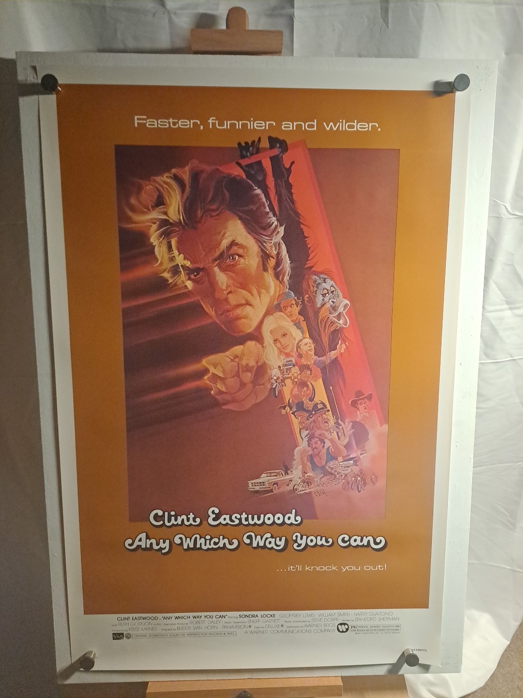 ANY WHICH WAY YOU CAN MOVIE POSTER ORIGINAL ROLLED 27x41 BOB PEAK ARTWORK