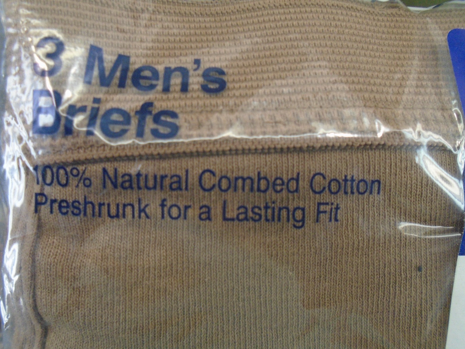 US Military 3 Pack BVD 100% Cotton Briefs Underwear Brown Size 34 Medium New 165