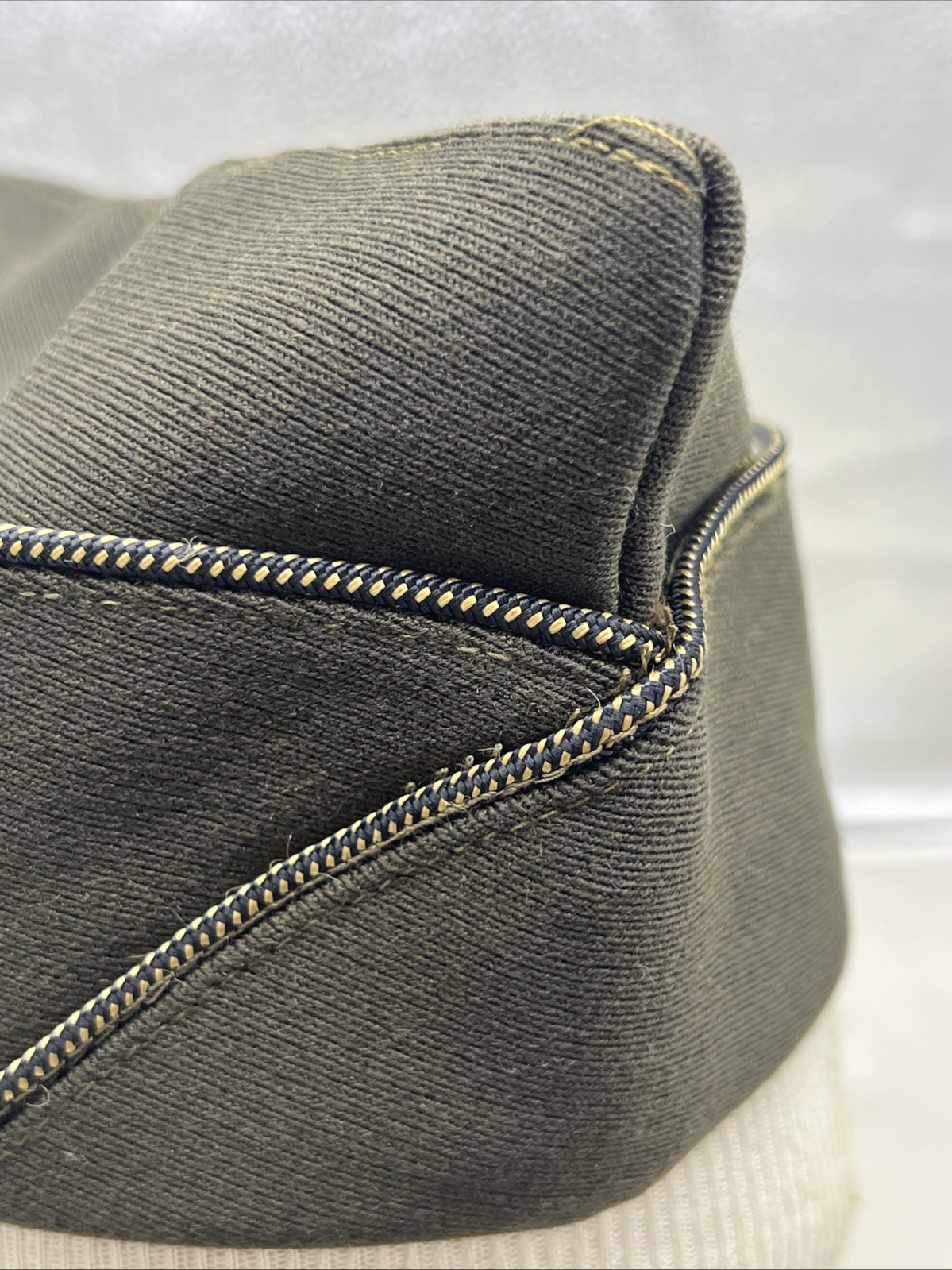 WW2 US Army Officer Overseas Cap OD Size 6 7/8 (FF392