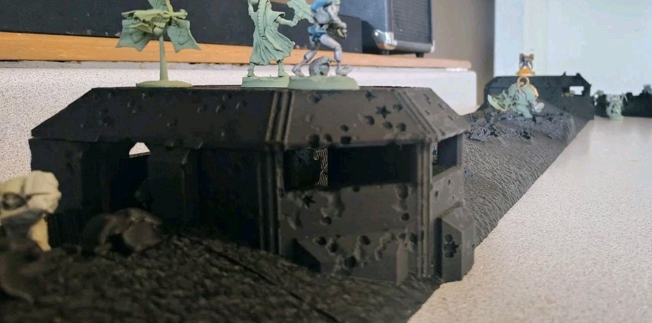 Modular Trench Lot Terrain For Wargames, Trench Crusade Warhammer 40k Compatible