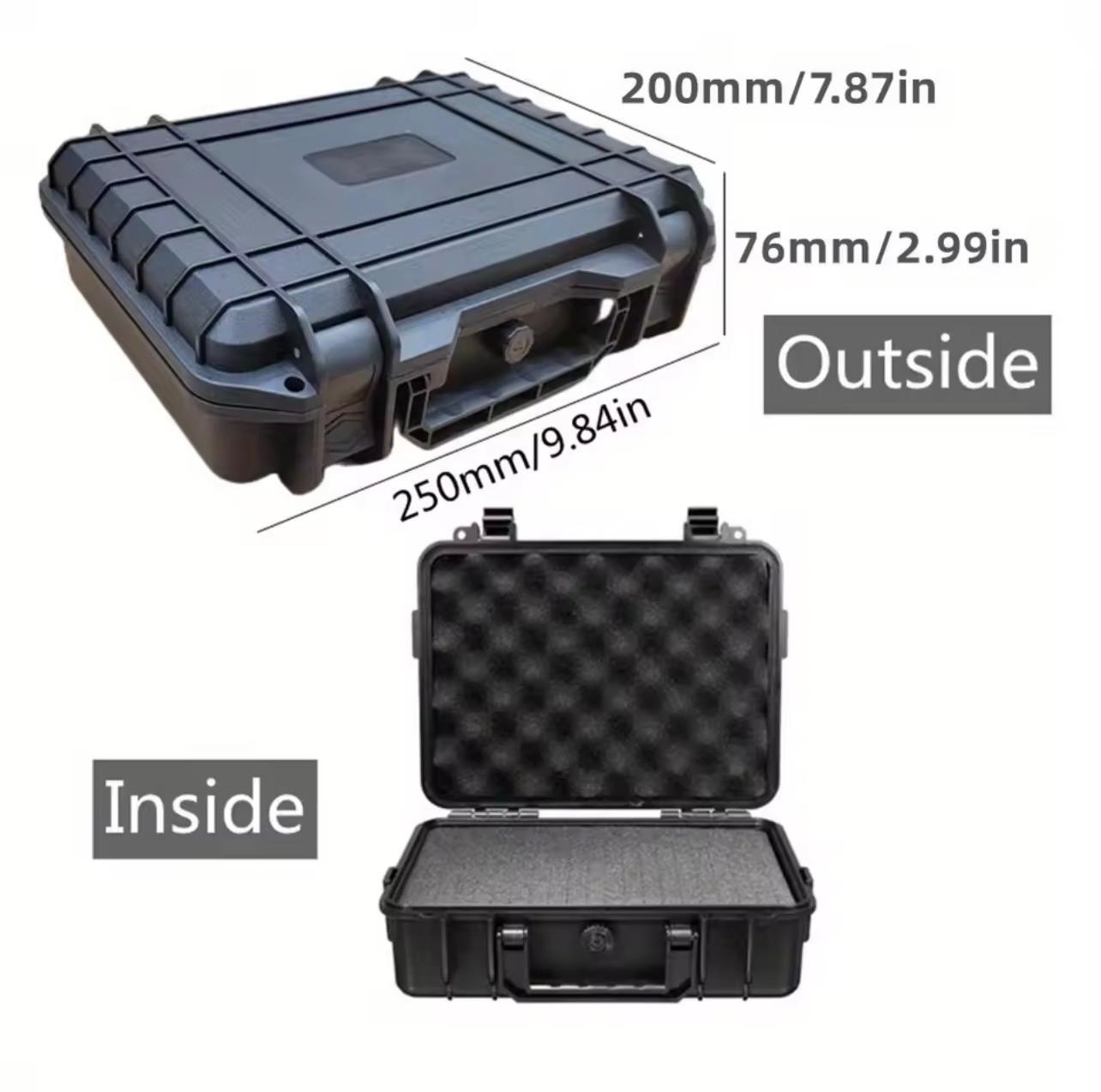 Premium Waterproof Hard Carry Case Heavy Duty Protective Tool Box Foam Organizer