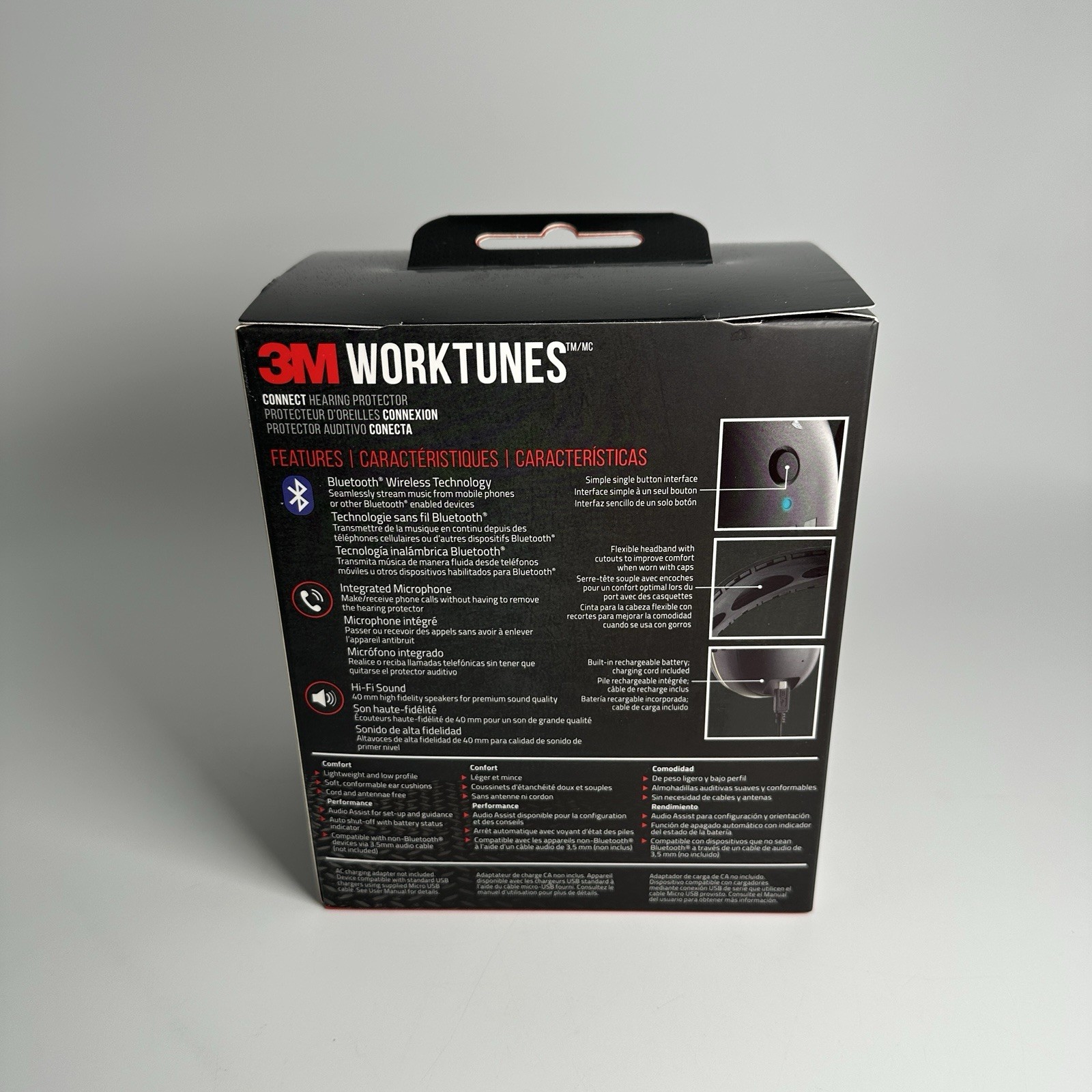 3M WorkTunes Connect PRO Bluetooth Hearing Protection Class 5 Mic 24dB NRR