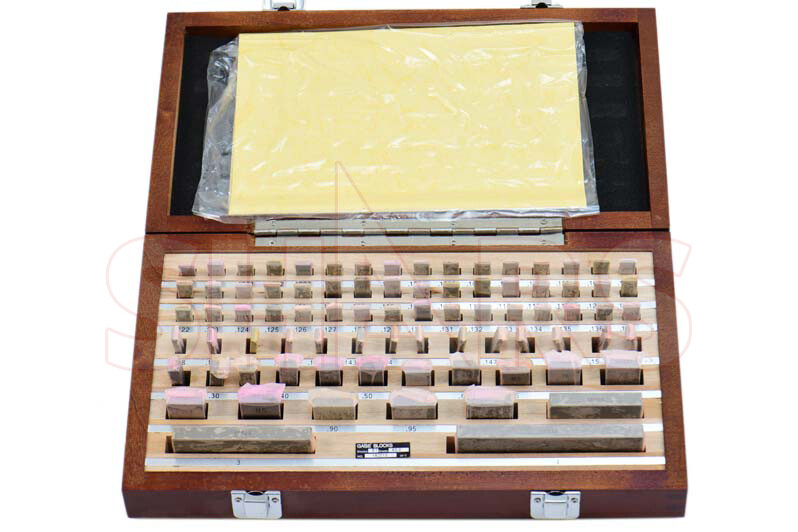 SHARS RECTANGULAR GAGE BLOCK SET 81 PC .05-4" AS-1 GRADE W/ NIST CERTIFICATE L}