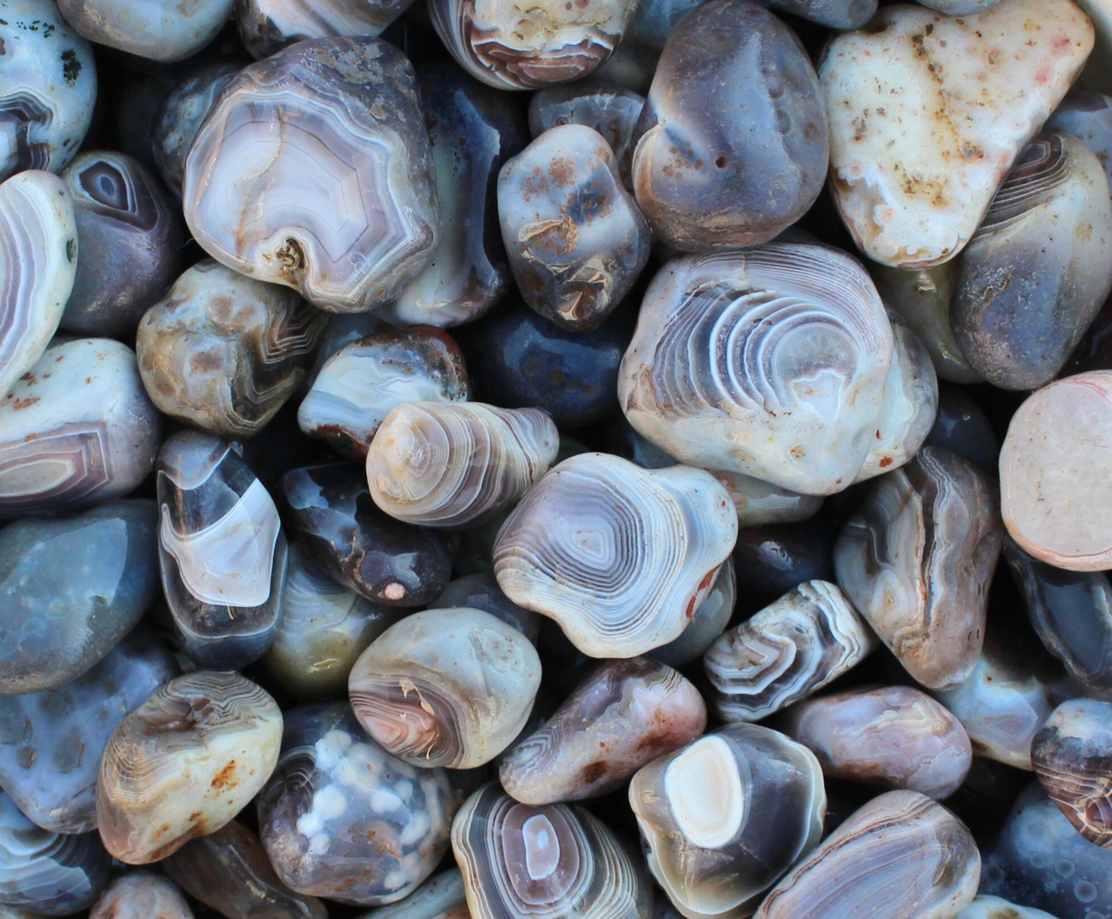 Gray Botswana Agate - Rough Rocks for Tumbling - Bulk Wholesale options