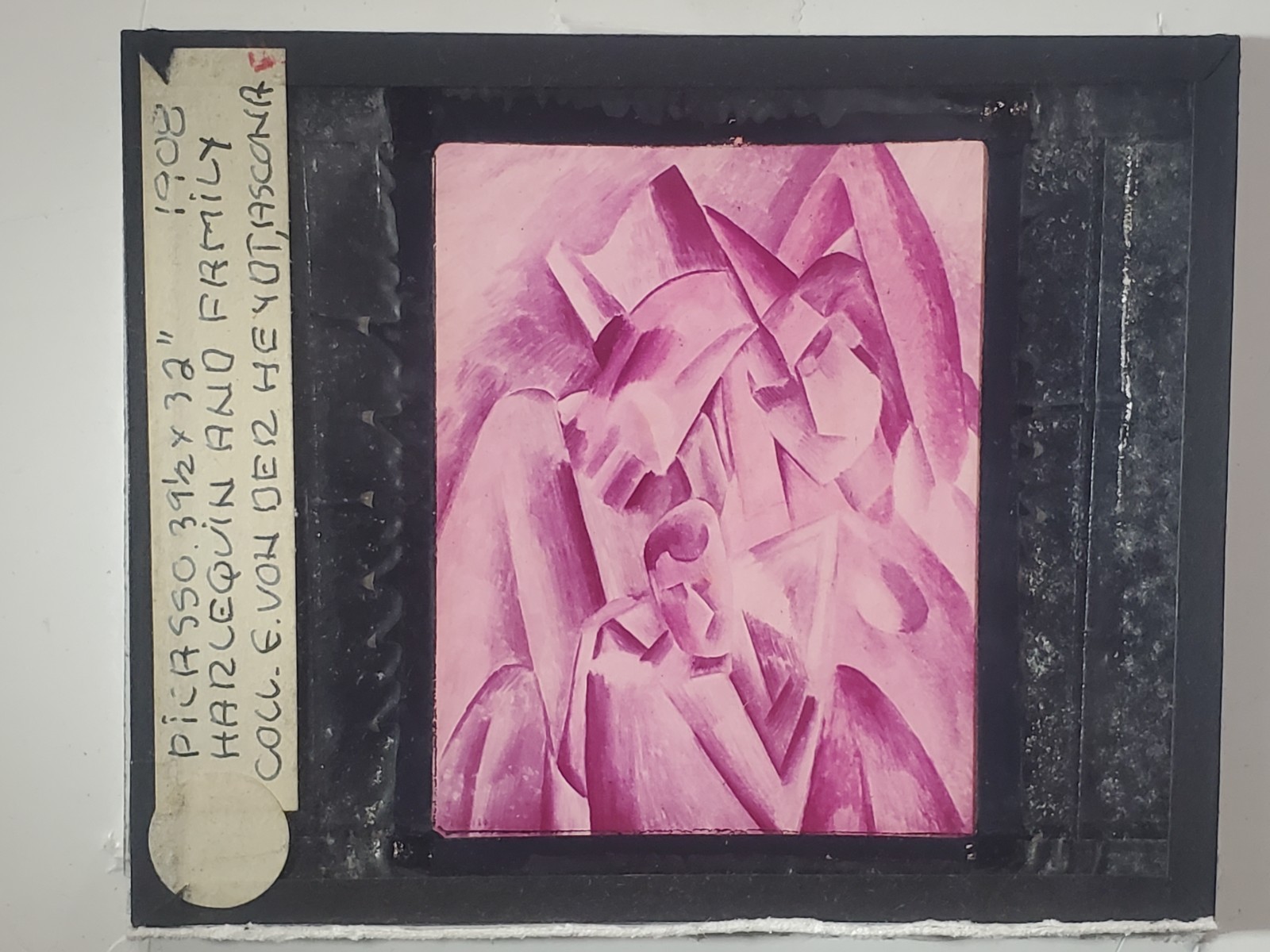 Harlequin And Family, Pablo Picasso, Magic Lantern Glass Slide