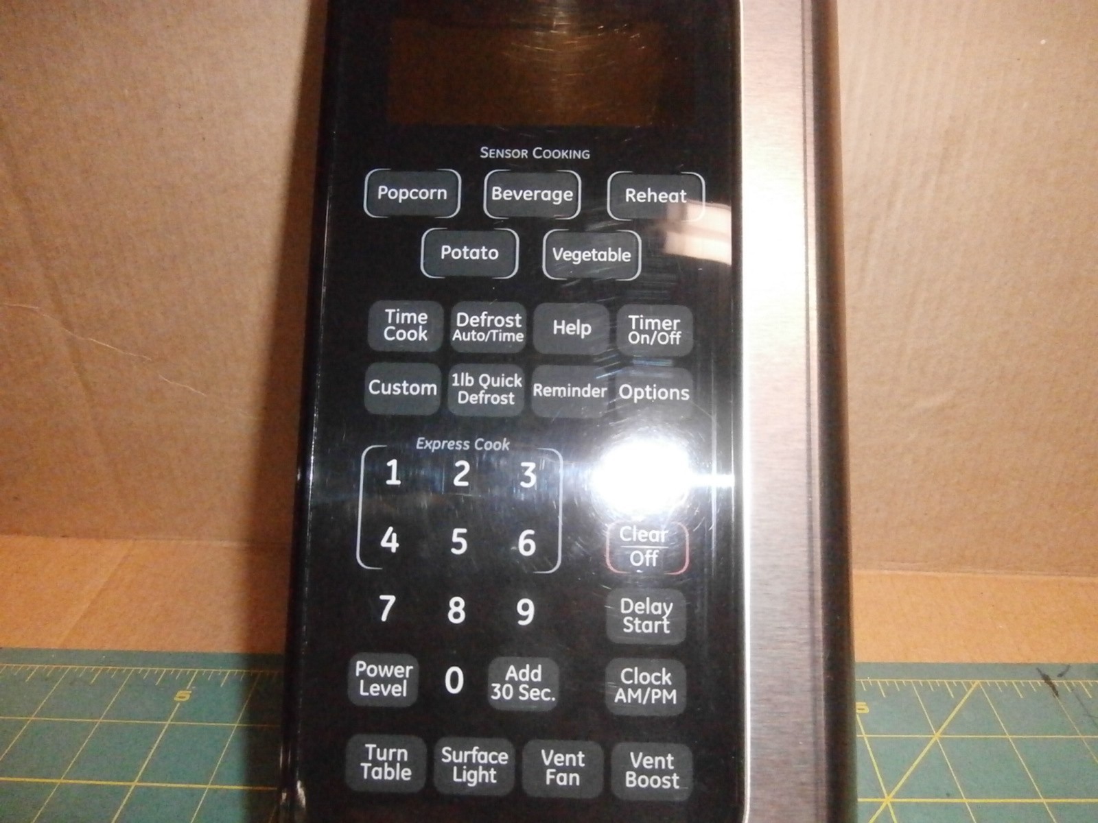 GE WB07X11029 S/S Microwave Control Panel - Touch Plate ONLY