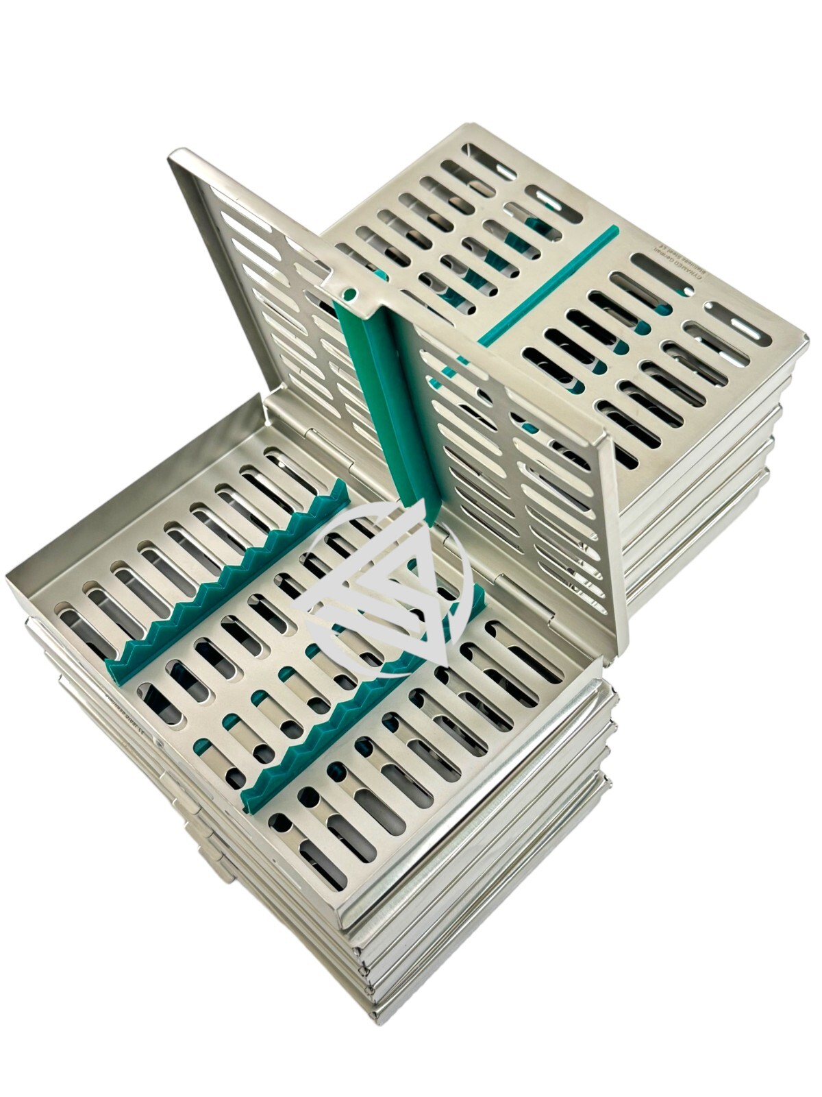 10 GERMAN DENTAL SURGICAL AUTOCLAVE STERILIZATION CASSETTE BOX FOR 10 INSTRUMENT