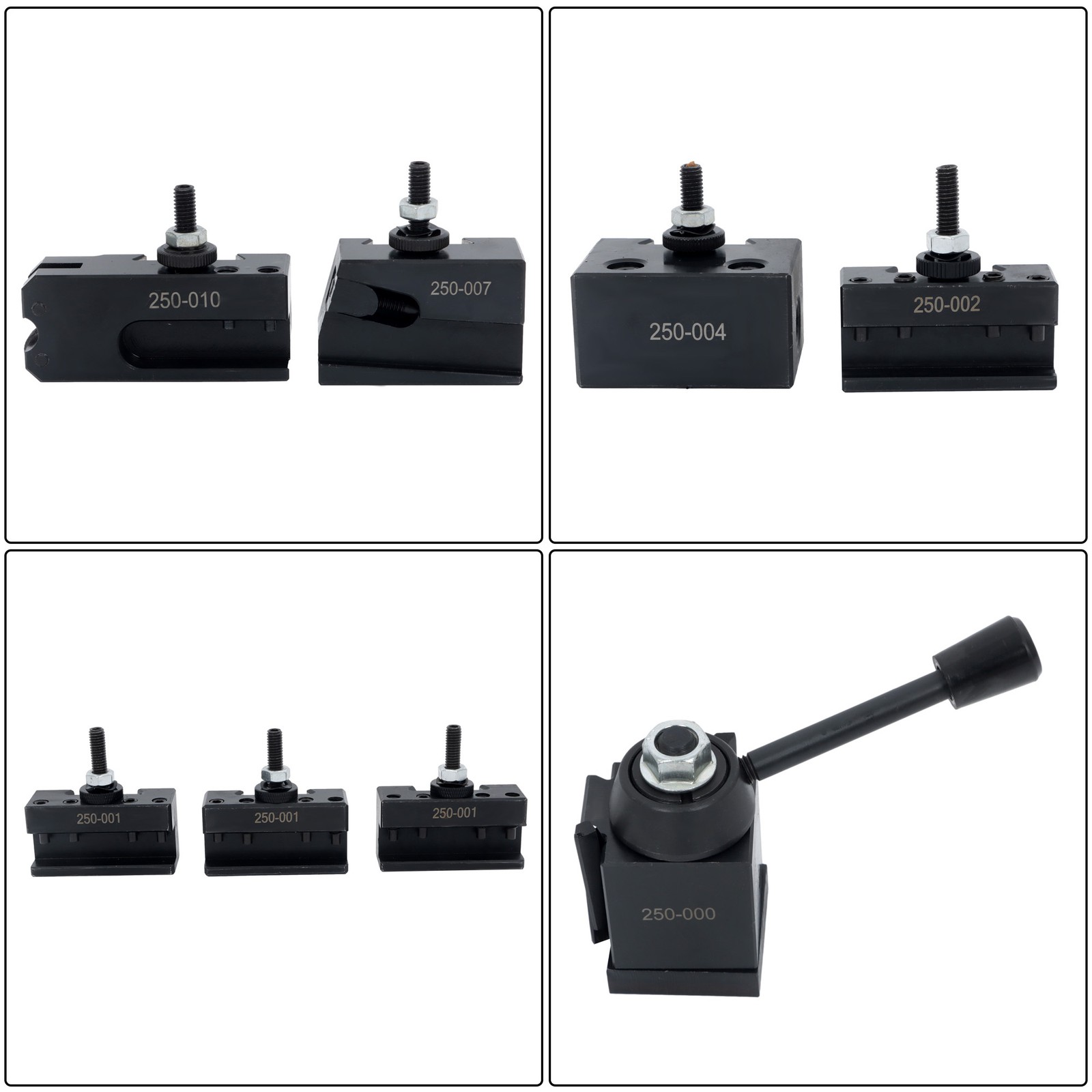 OXA 250-000 Quick Change Tool Post Holder Set Mini Lathe Up to 8" 8Pcs