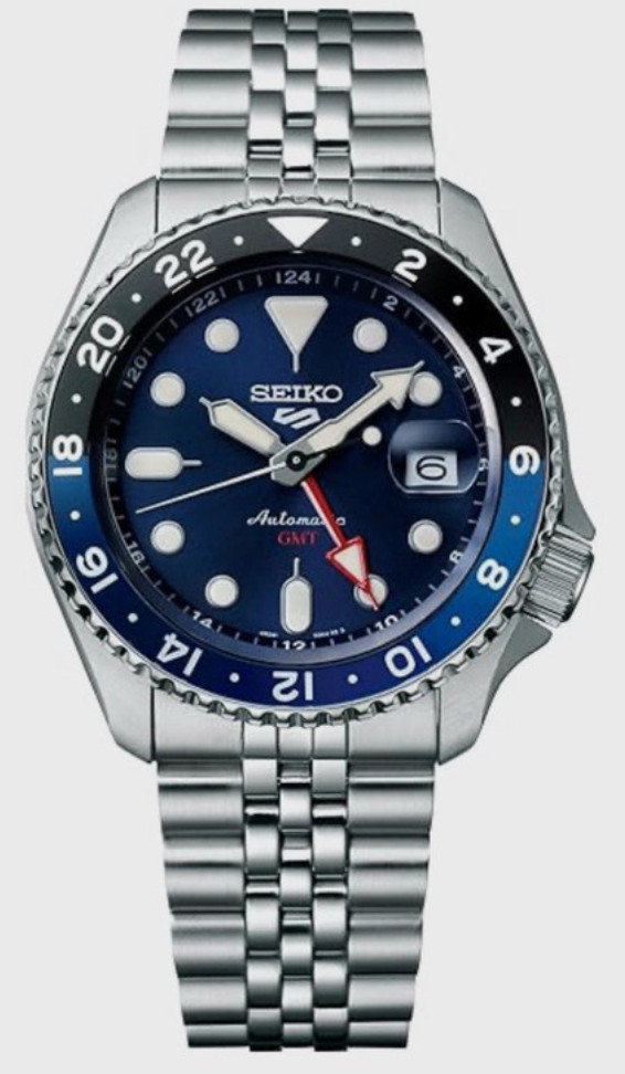 Seiko 5 Five Sports SSK003 SKX GMT Automatic Watch 100m Blue Dial SSK003K1