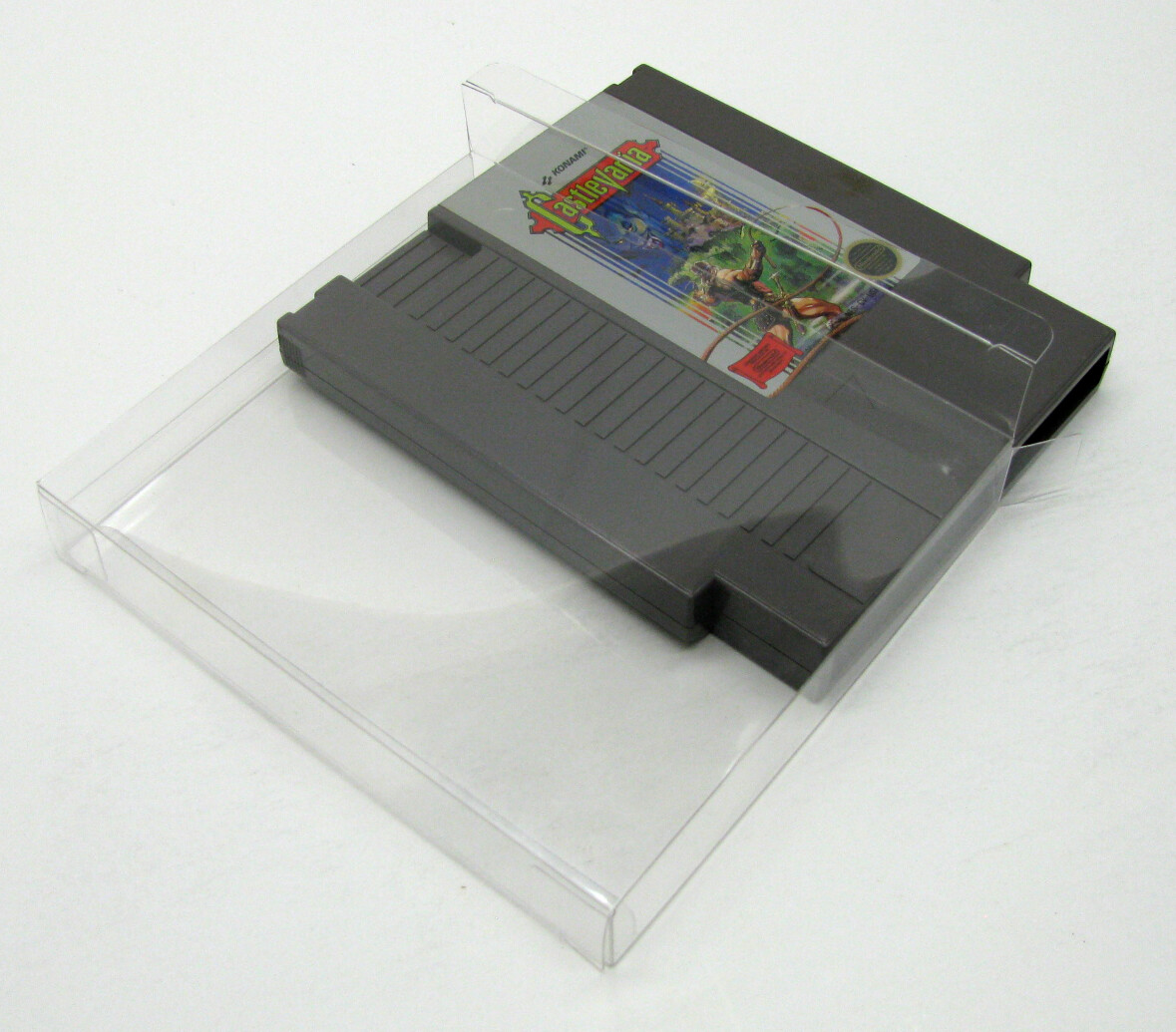 10x NINTENDO NES GAME CARTRIDGE - CLEAR PROTECTIVE BOX PROTECTOR SLEEVE CASE