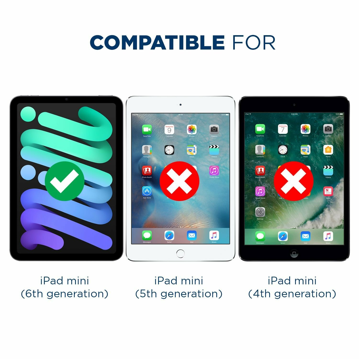 Tech Armor Anti-Glare Film Screen Protector Apple iPad Mini 6 2021 - 3 Pack