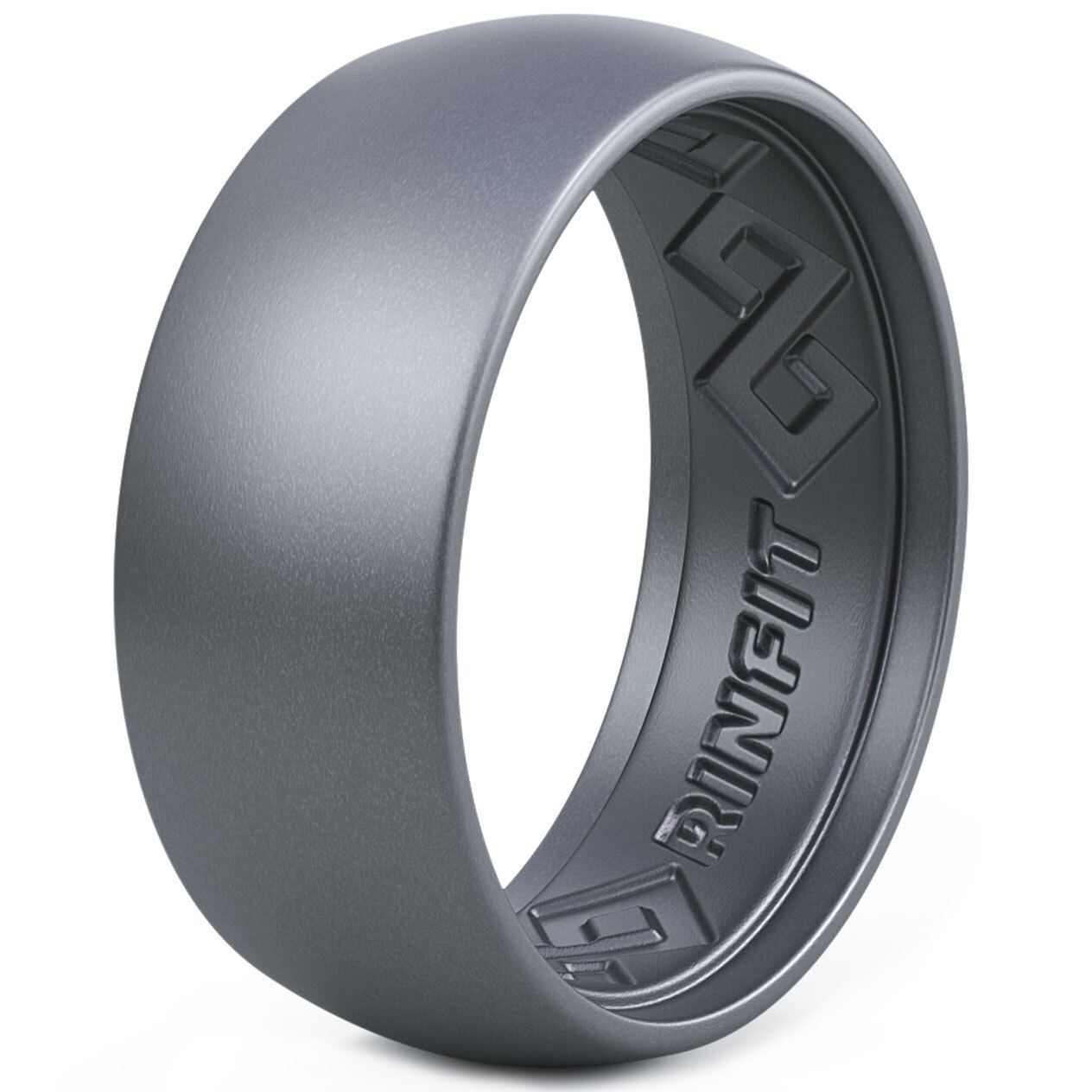 Rinfit Silicone Wedding Ring for Men - Step Edge Collection. Soft rubber bands