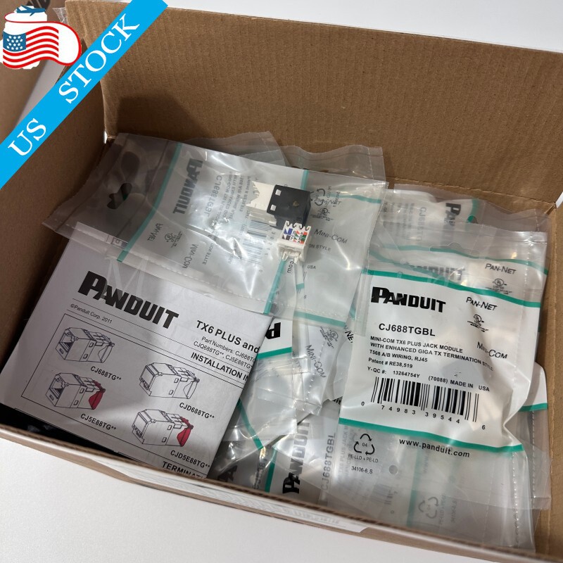 50PCS Panduit Giga TX Cat6 Network jack CJ688TGYL CJ688TGIW CJ688TGGR CJ688TGRD