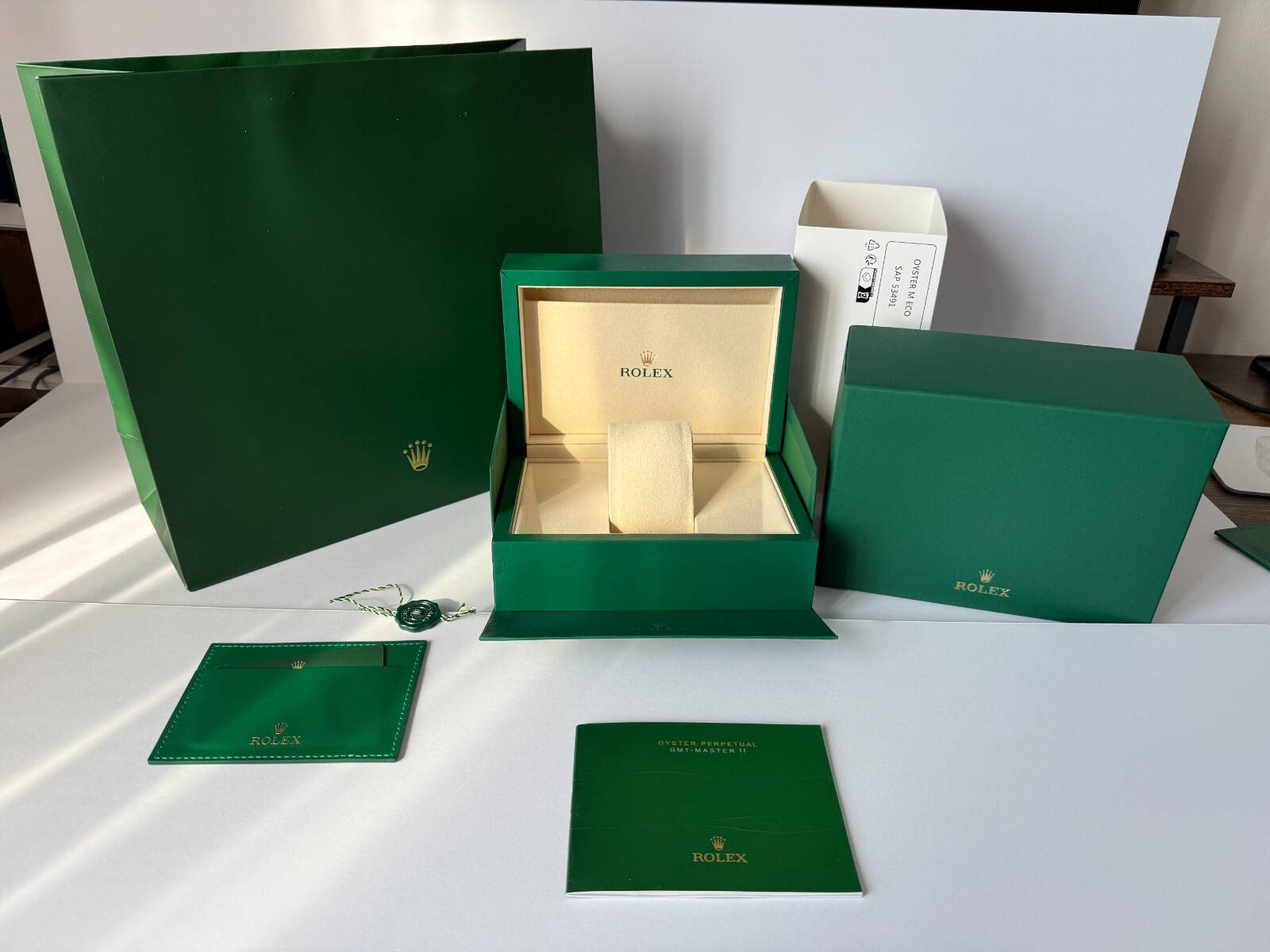 Medium Rolex Box (Green on Green) ref : 53491.02 New Style M ECO