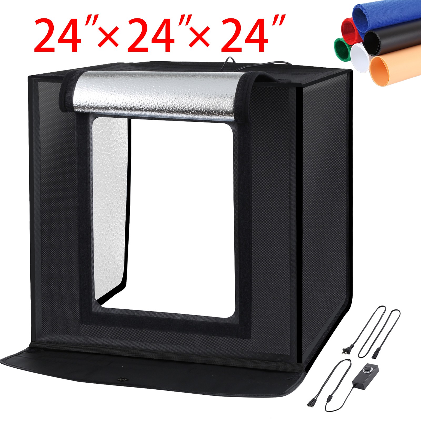 24" LED Photo Studio Light Box Portable Folding Photography Shooting Tent Kit US