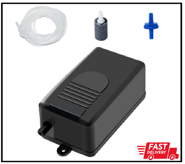 Aquarium Air Pump for Small Fish Tank up to 10 Gallon, 50 GPH Hydroponi