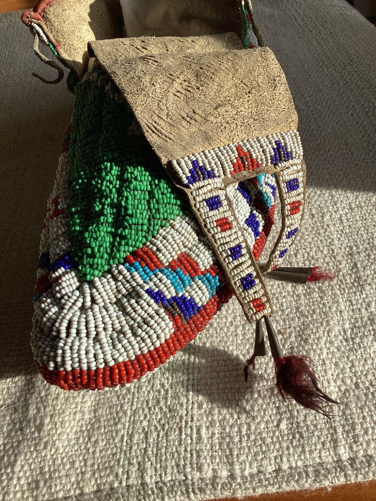 c1910 Native American Sioux Ceremonial Moccasins great colors & condition