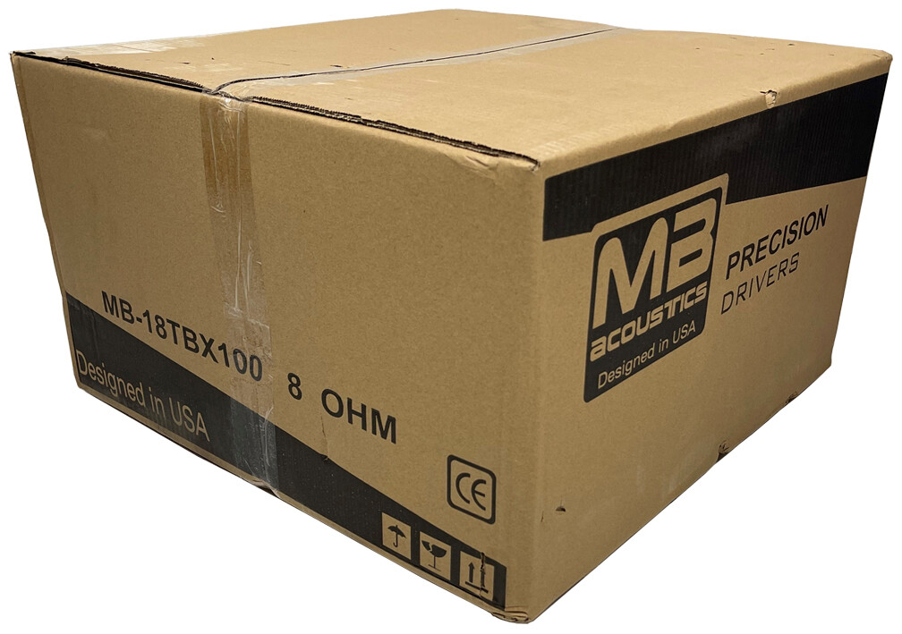 18" PA Woofer 4" Glass Fibre IN-OUT VC, Demodulation Ring, 2400W, MB Acoustics