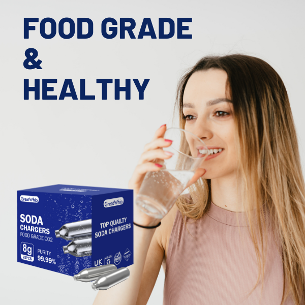 GreatWhip Soda Chargers Seltzer Chargers 8g CO2 Cartridge 25 / Pack Fizzy Water