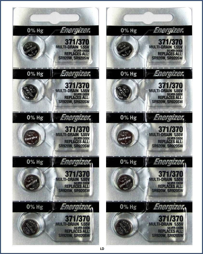 ENERGIZER 371 370 SR920W SR920SW (5 Pieces) Brand New Battery Authorized Seller