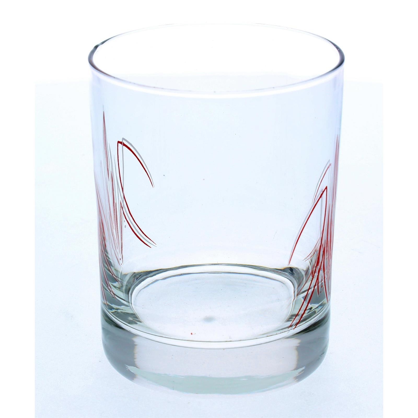 Pinstriped Pint & Rock Glass Set, Red
