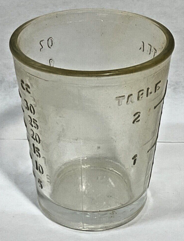VTG Shot Glass /Medicine measurement cup Made in USA New Old Stock (Sold by ea.)